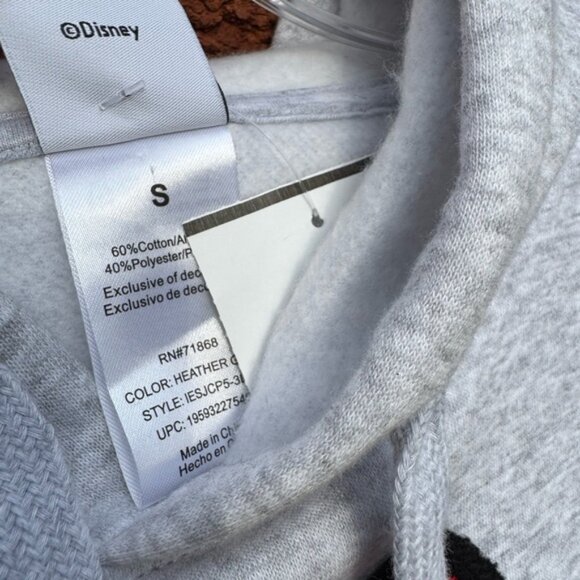 Disney Minnie Mouse Grey Stitched/Crocheted Hoodie- Size Small - Picture 9 of 9